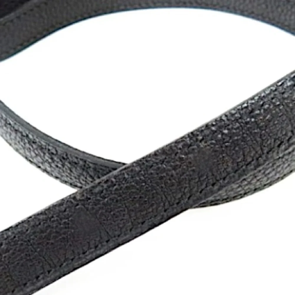 Authentic Hermès Black Kelly Cadena Dog Collar & Leash in Togo Leather - Picture 4 of 8